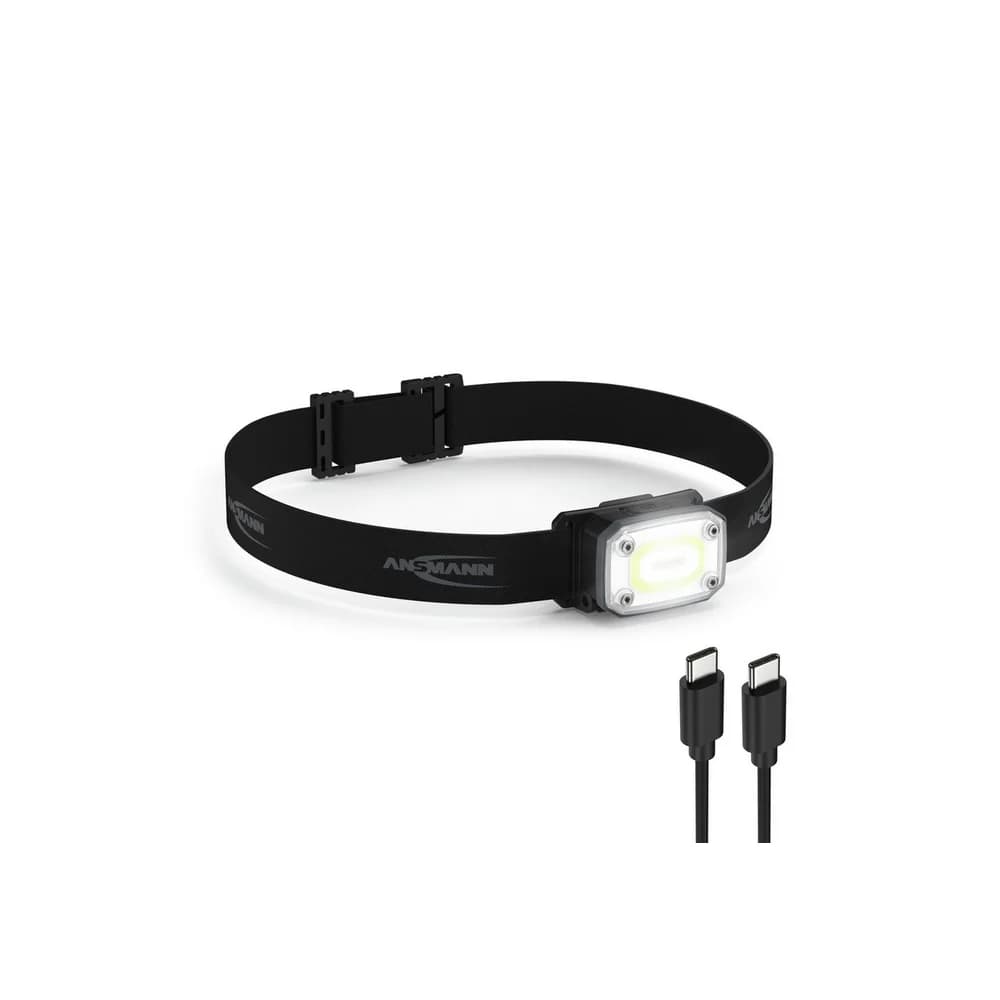 ANSMANN Stirnlampe HD350R 2in1 wiederaufladbar, Schwarz