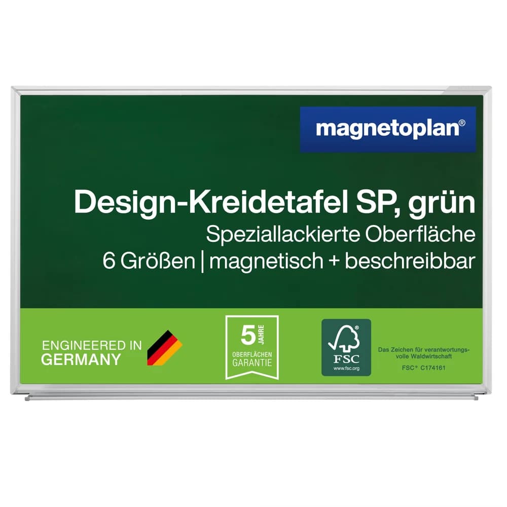 Magnetoplan Design-Kreidetafel SP, grün, 2200 x 1200 mm