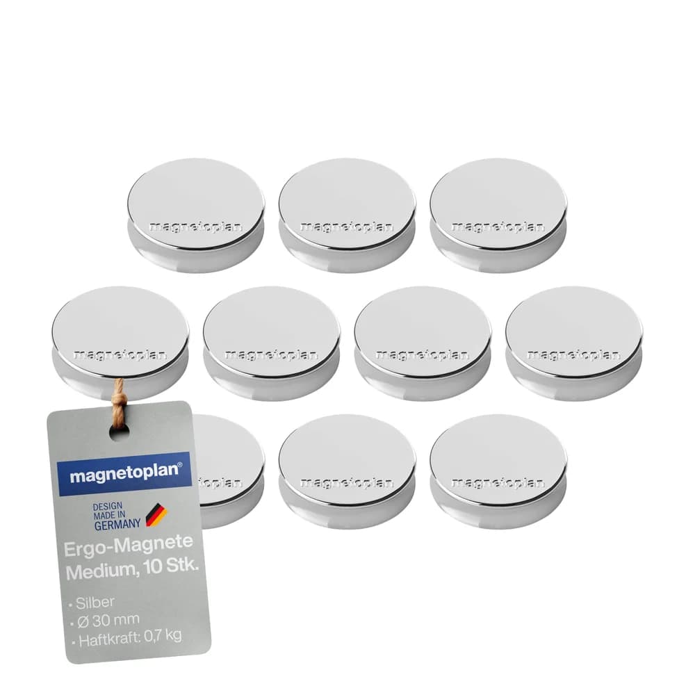 magnetoplan Ergo-Magnete "Medium", silber