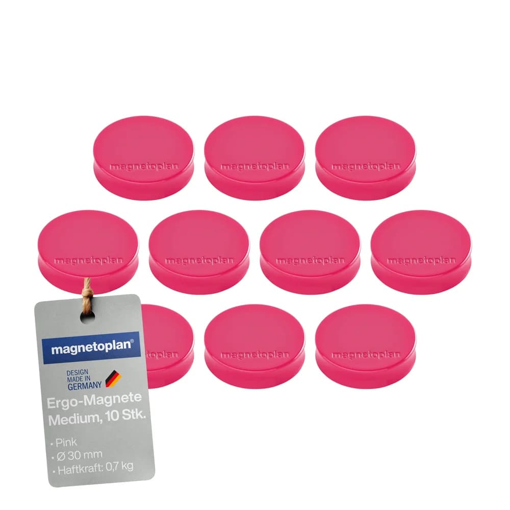 magnetoplan 1664018 magnetoplan Ergo-Magnete "Medium", pink