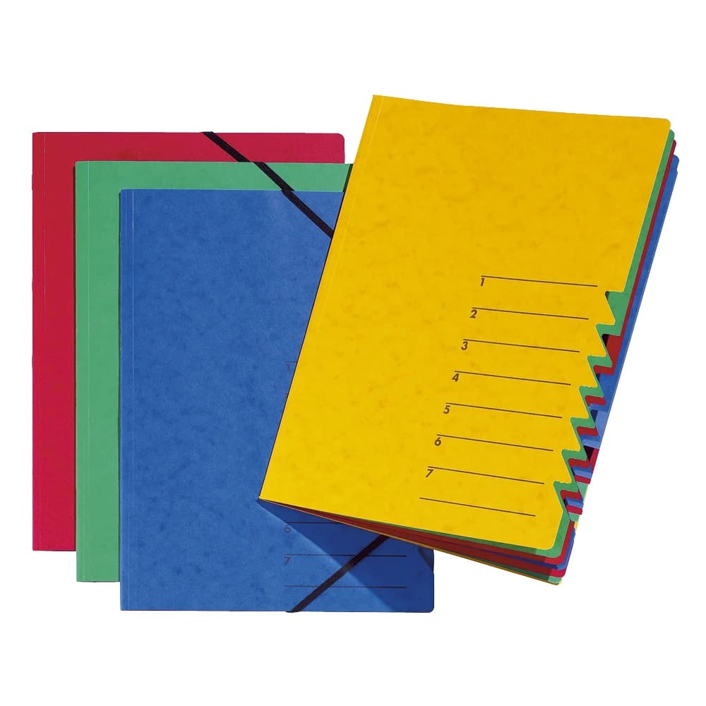 PAGNA Organisationsmappe Standard, Ordnungsmappe mit 7 Fächern, A4 gelb