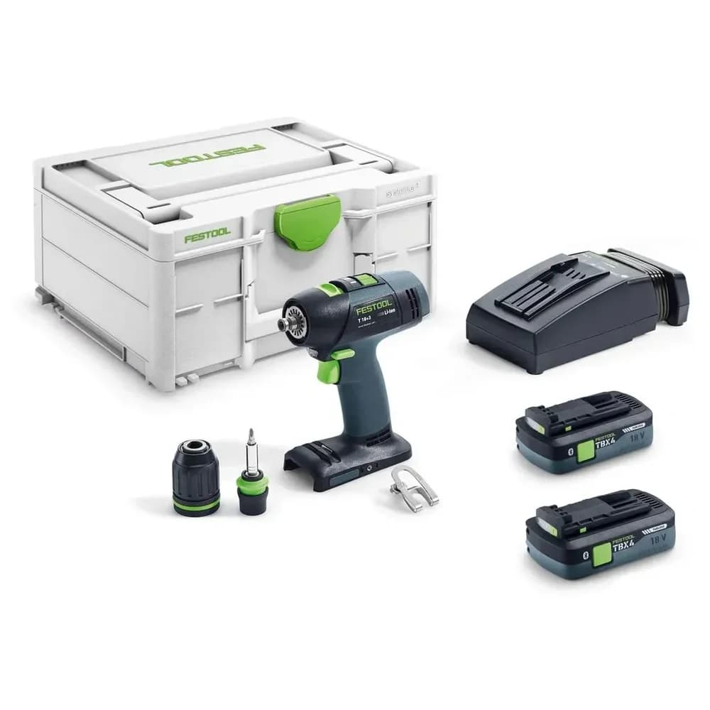 Festool Akku-Bohrschrauber T 18+3 TBX 4,0 I-Plus
