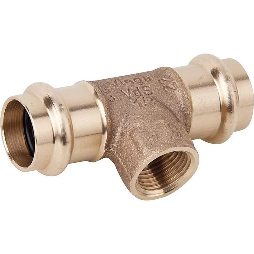 T-Stück SANPRESS Nr.2217.2, 115944 IG 22x1/2x22mm aus Rotguss