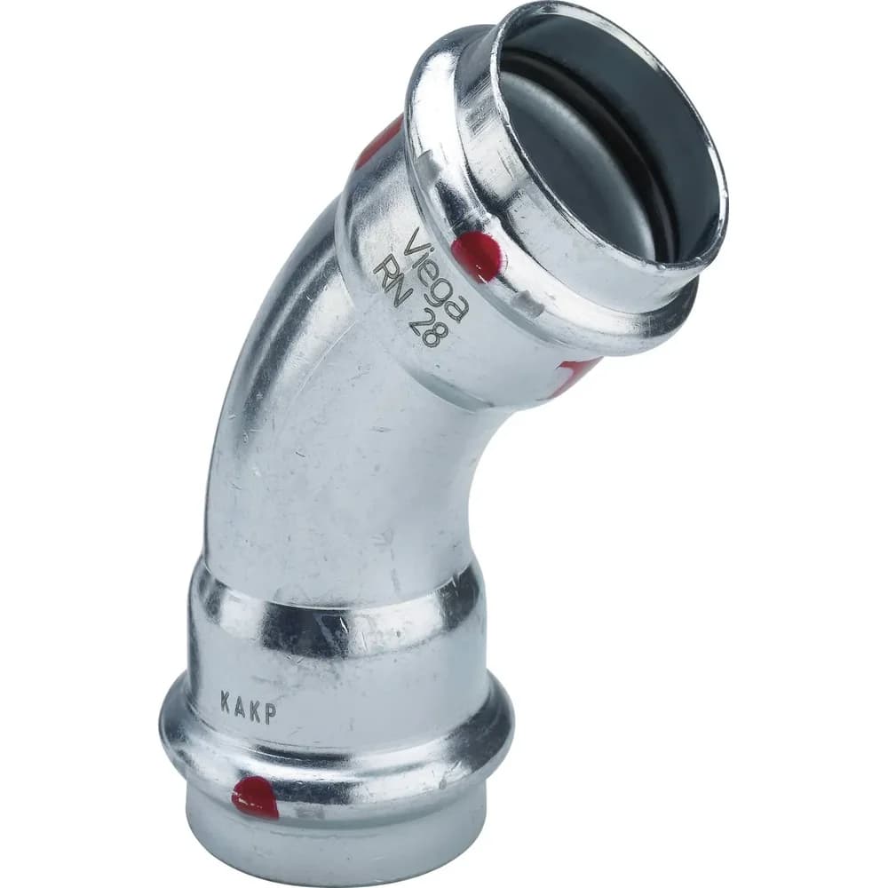 Viega Prestabo 1126 Bogen 45 Grad 42 mm ,Stahl unlegiert, verzinkt 558314