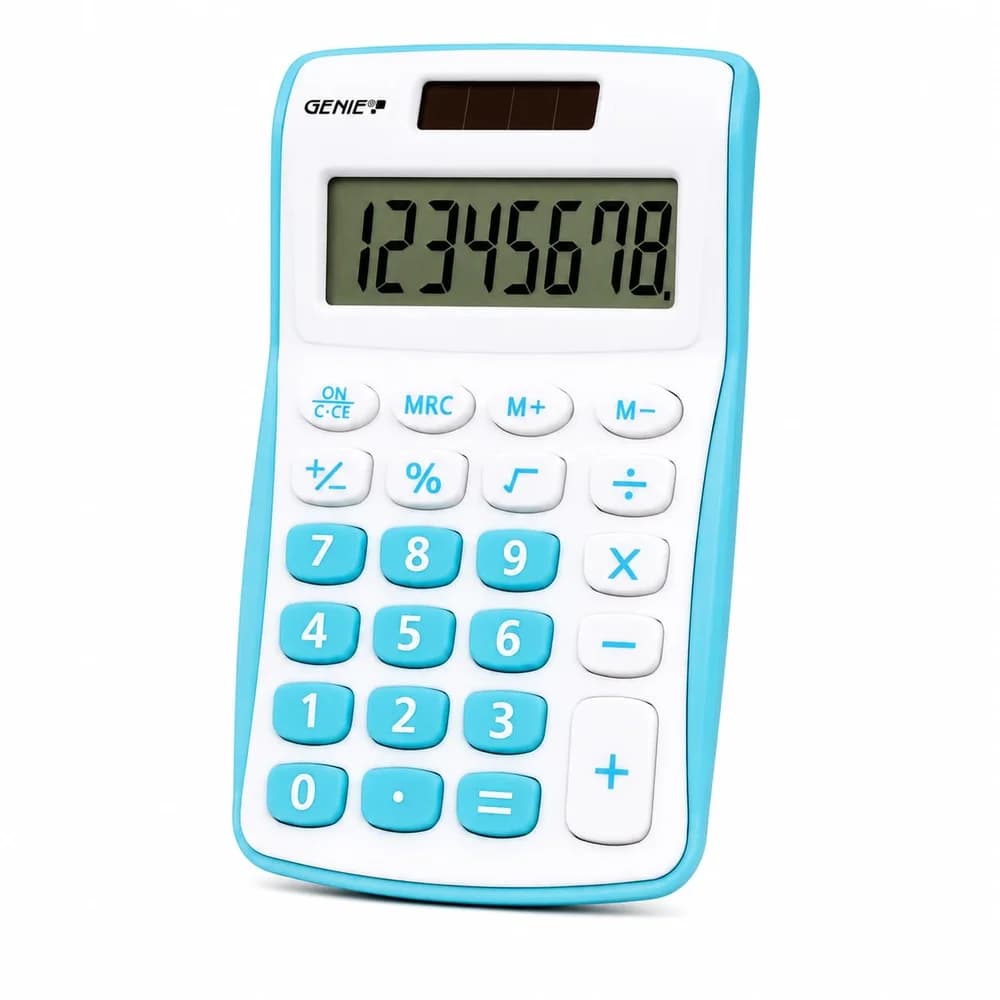 GENIE Taschenrechner 120 B weiß/blau