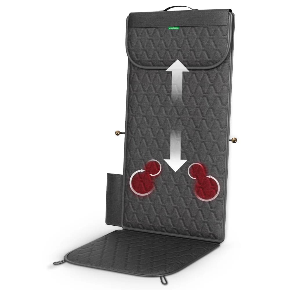 medisana MC 700 Shiatsu-Massagesitzauflage Massagematte - leicht zu verstauen - Schwarz