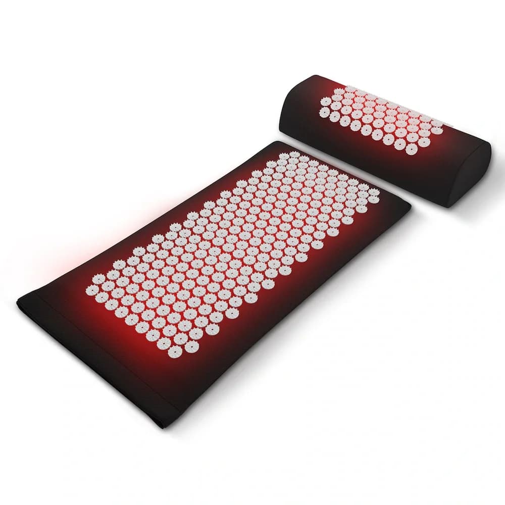 medisana MM 100 Akupressurmatte mit Wärmefunktion - Massagematte mit Kopflehne - Schwarz