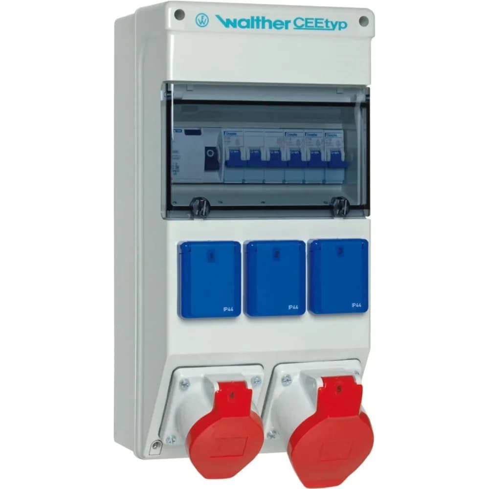WALTHER-WERKE Steckdosenkombination - Grau