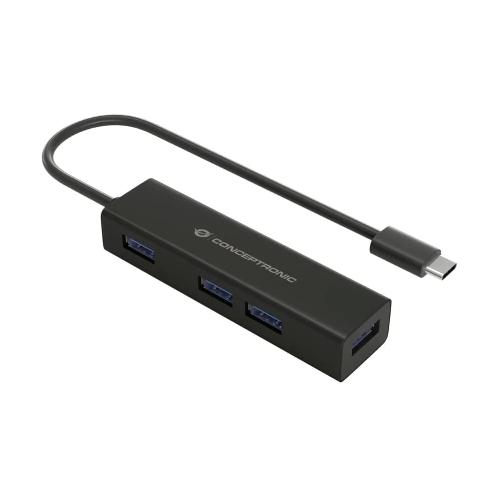 Conceptronic HUBBIES07B USB-C-zu-4-Port-USB-3.0-Hub