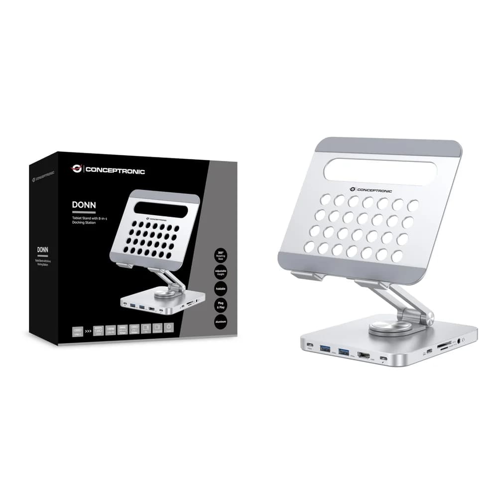 Conceptronic DONN26G Dockingstation + Tablet-Ständer