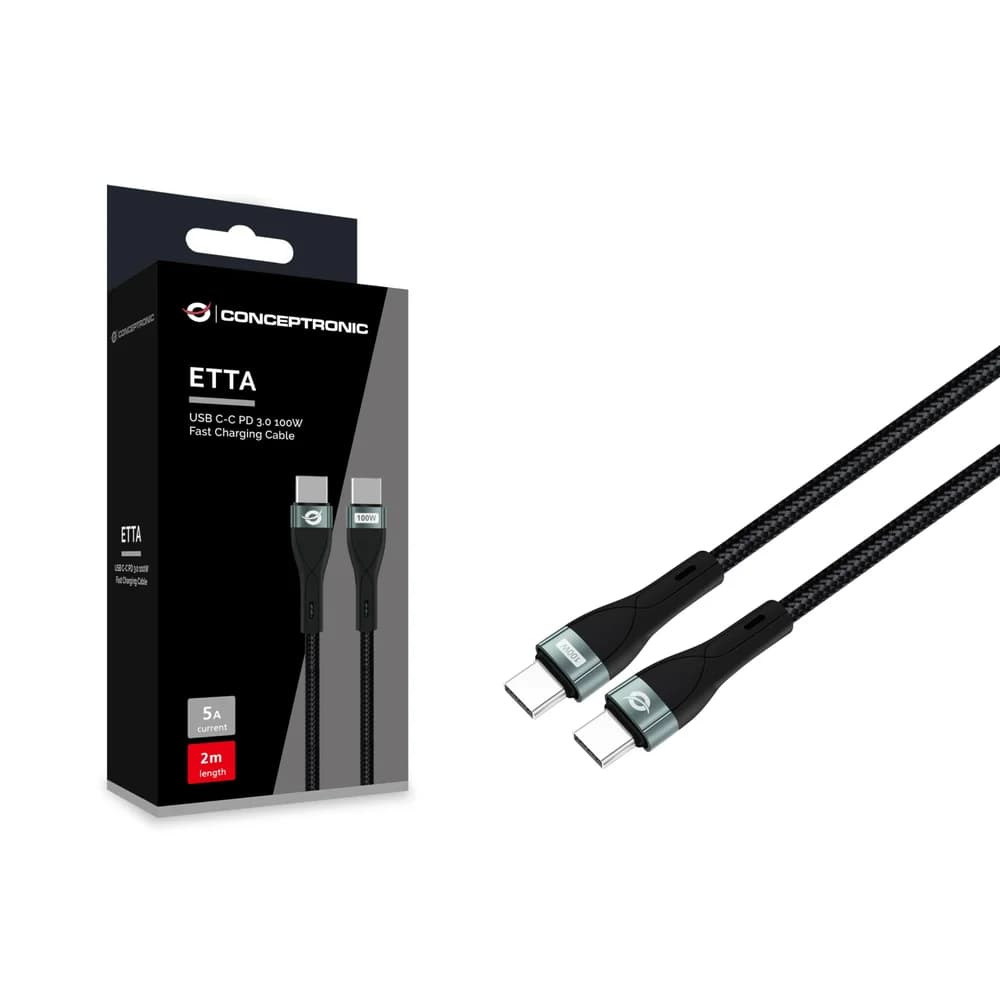 Conceptronic ETTA01B20 USB C-C PD 3.0 100W 2M