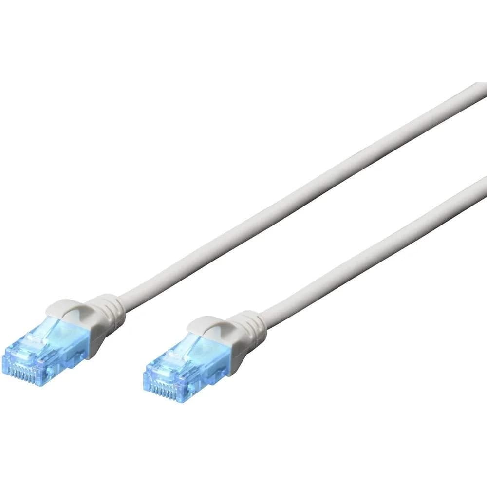 DIGITUS CAT 5e U-UTP Patchkabel, Länge 30 m, Grau Farbe Grau