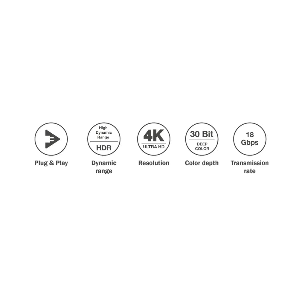 Digitus HDMI AOC Hybrid Glasfaserkabel, UHD 4K, 10 m