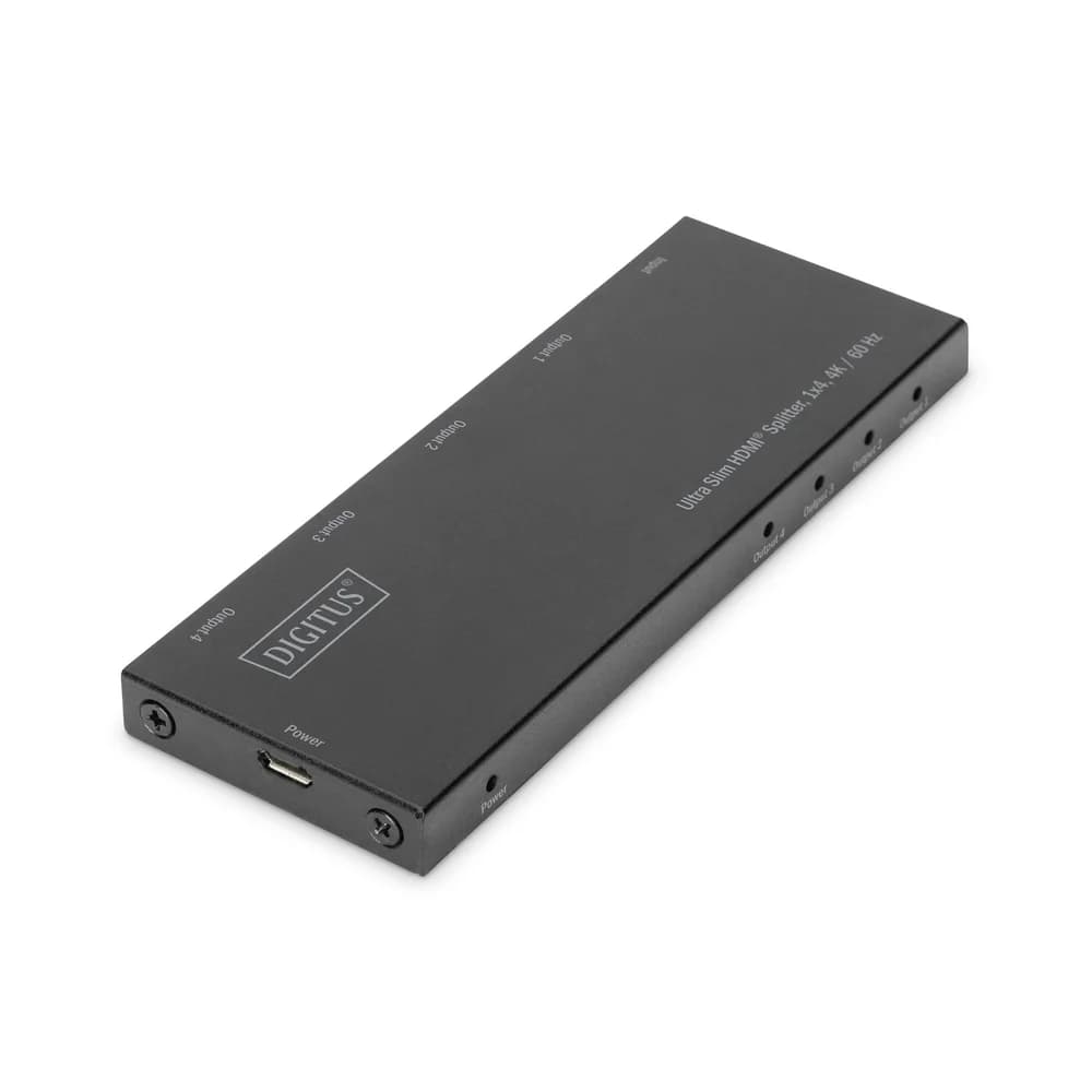 Digitus Ultra Slim HDMI® Splitter, 1x4, 4K / 60 Hz