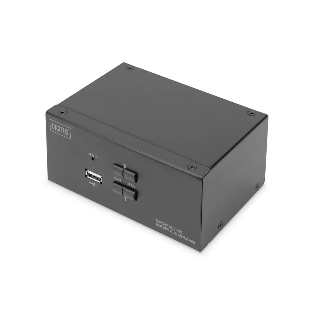 Digitus DS-12862, KVM Switch, Schwarz