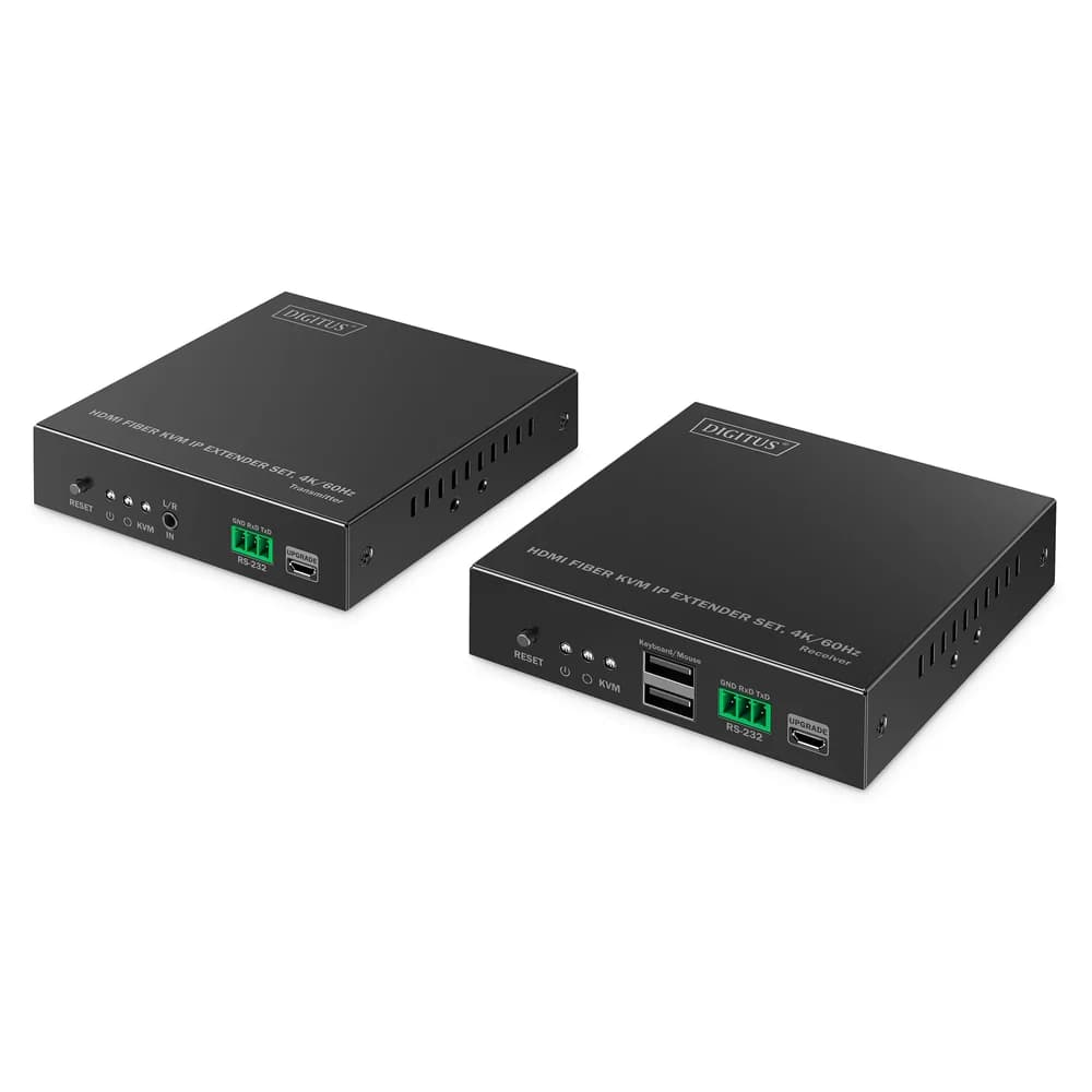 Digitus HDMI Fiber KVM IP Extender Set, 4K/60Hz