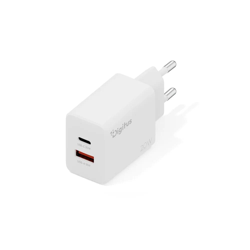 Digitus USB Charger 20W, 1x USB-C, 1x USB-A