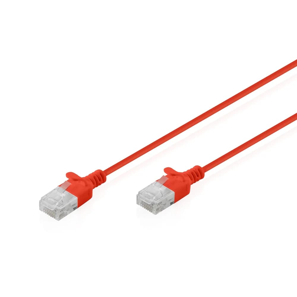 Digitus CAT 6 U-UTP Slim Patchkabel, 3 m, Rot