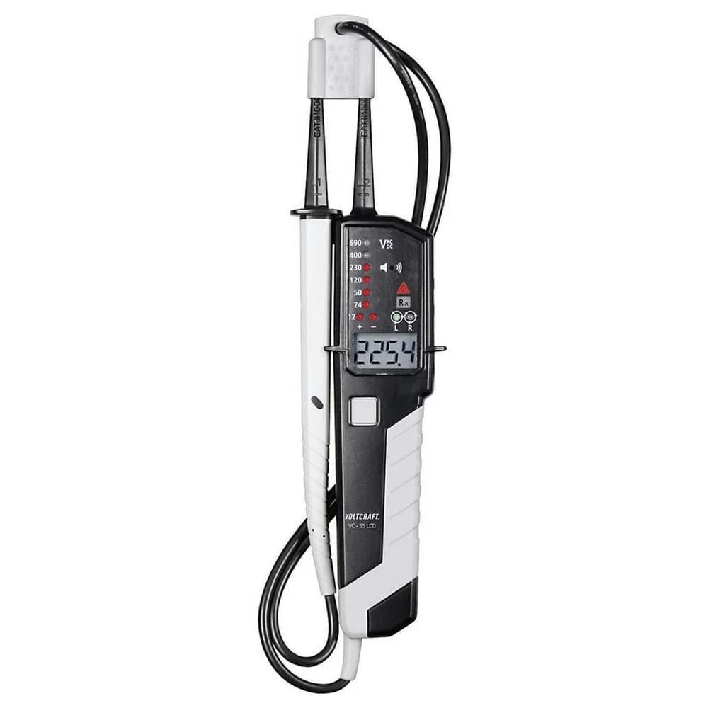 VOLTCRAFT Spannungsprüfer VC 55LCD 12-690V AC/DC LED/LCD/Summer
