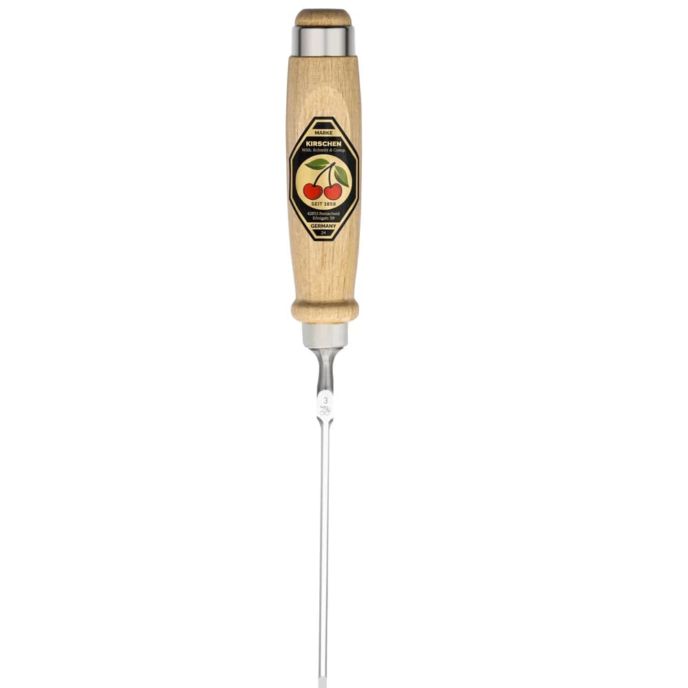 Kirschen Stechbeitel mit Weißbuchenheft - 3mm