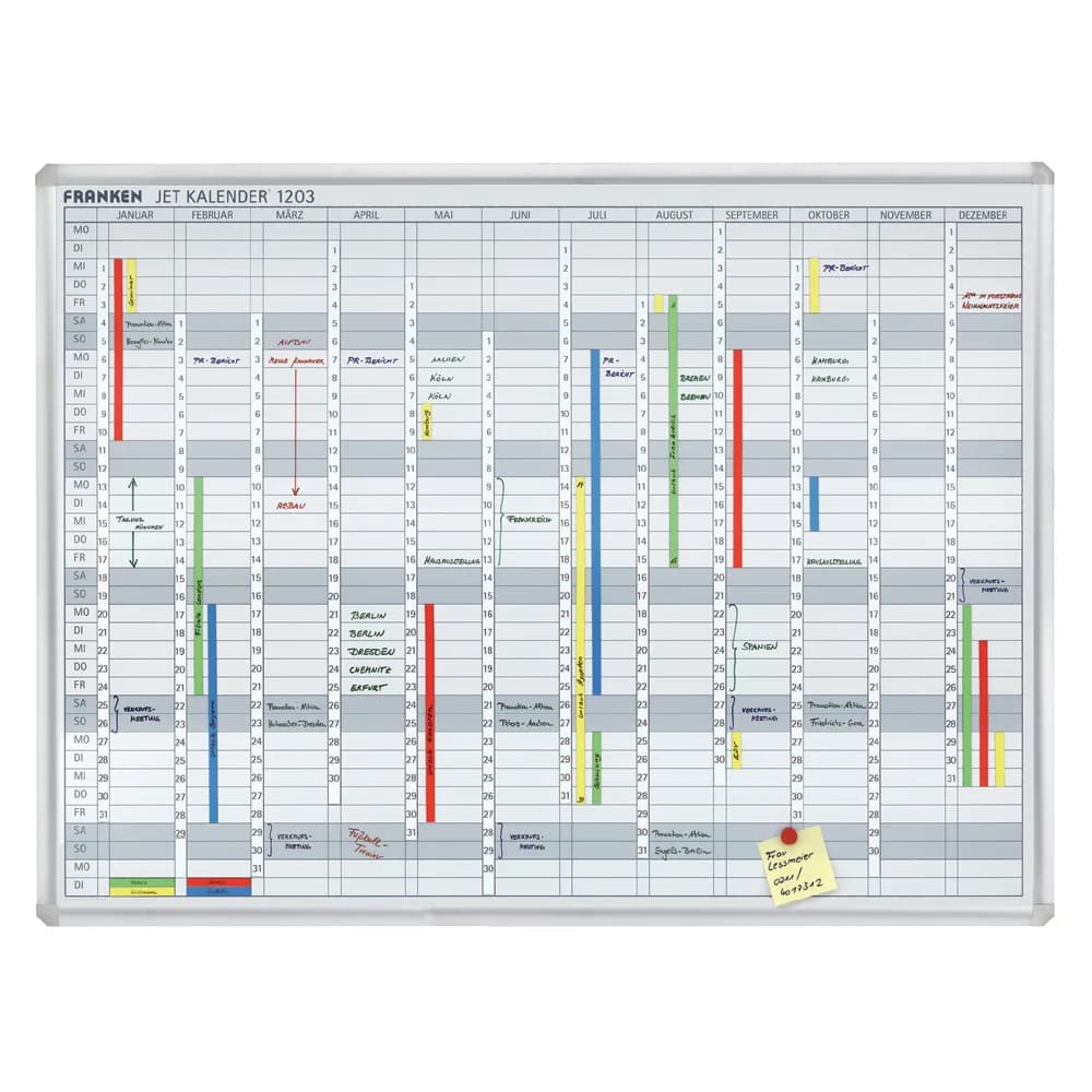 Franken Datumsstreifen DS1203A Weiß 19,1 x 69,5 cm