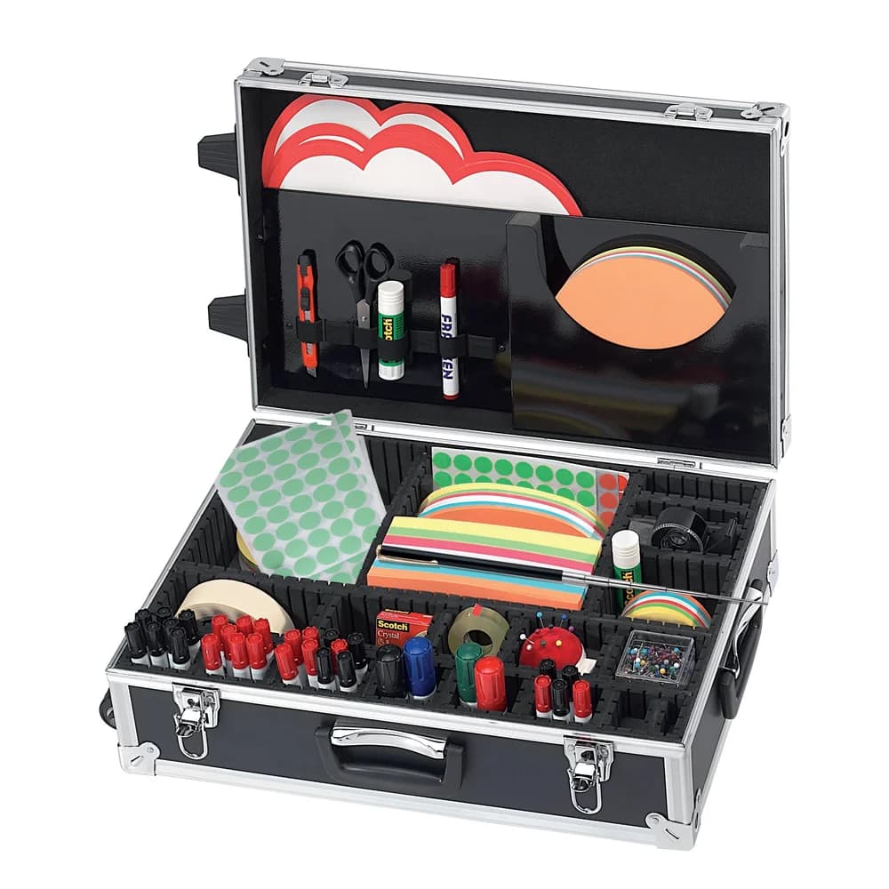 Franken Trainer Moderationskoffer 54 x 18 cm Aluminium Silber 3156 Stück