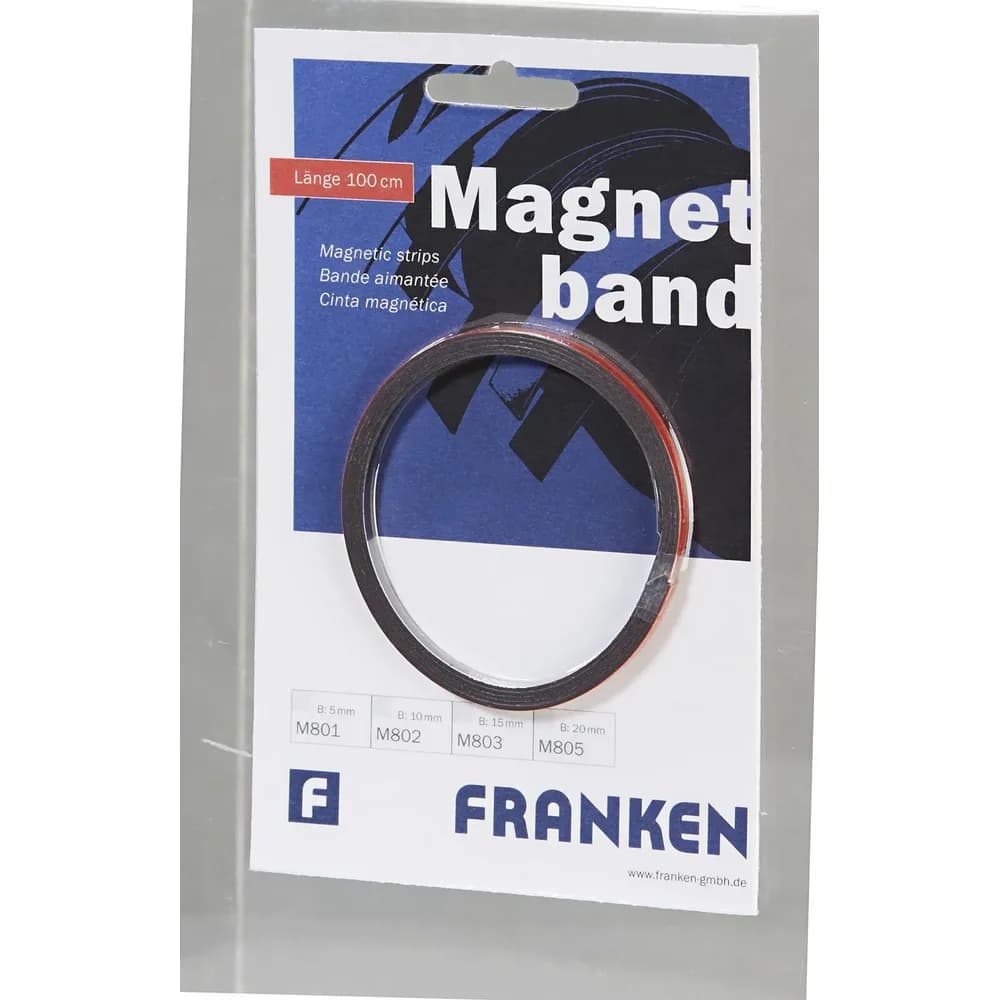Franken M80101 Magnetband - 100 cm x 5 mm, rot