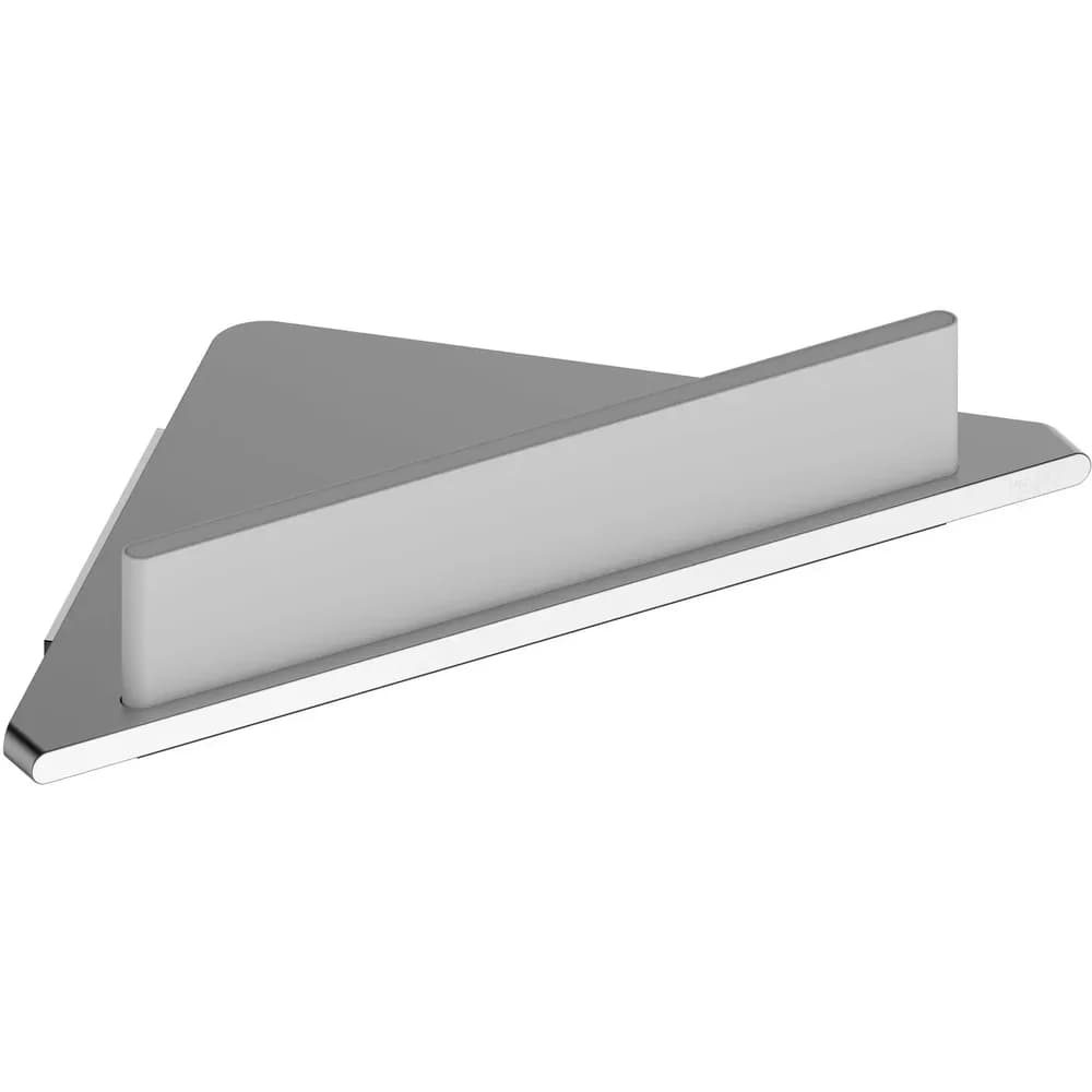 KEUCO EDITION 400 Eckduschablage mit Glasabzieher, Aluminium silber-eloxiert / weiß, 11557170100