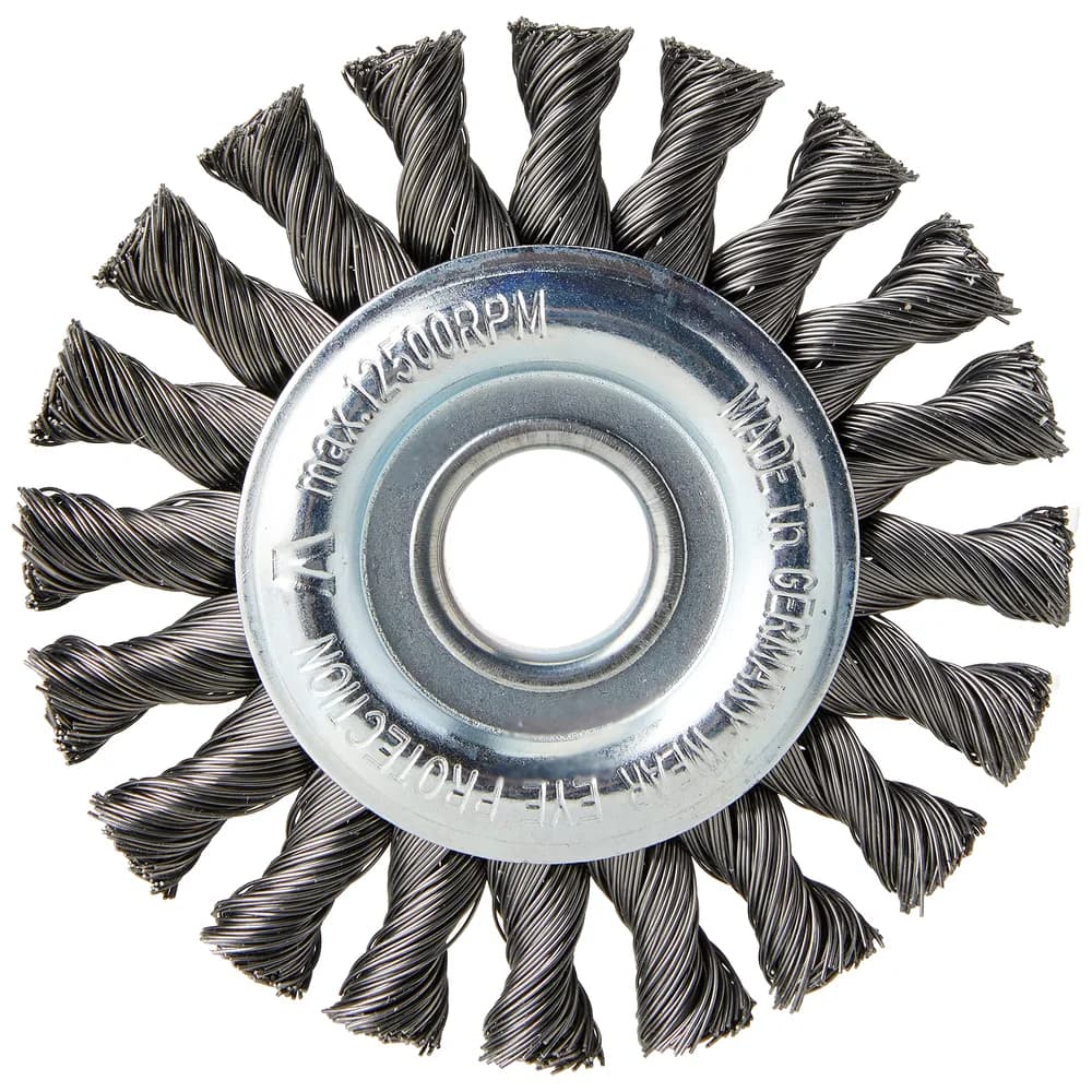 LESSMANN Rundbürste Stahldraht 115x12mm gezopft 0,5mm