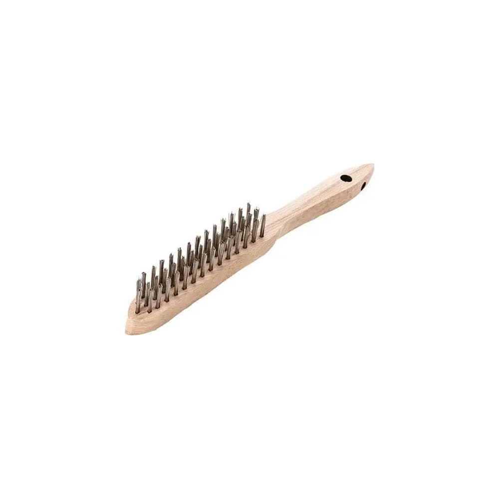 Lessmann Handdrahtbürste Stahl glatt 0,35mm 3-reihig