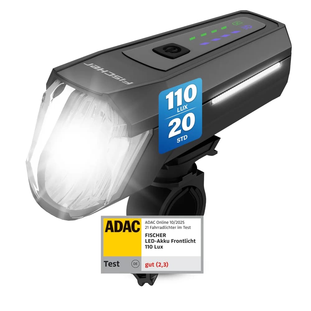 FISCHER LED-Akku Frontlicht 110 Lux