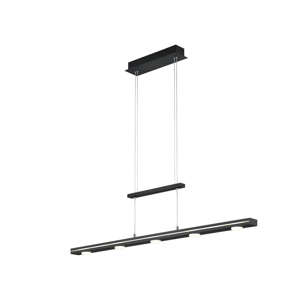 Trio LED-Pendelleuchte schwarz-matt , schwarz , Maße (cm): B: 100 H: 160 T: 8.0