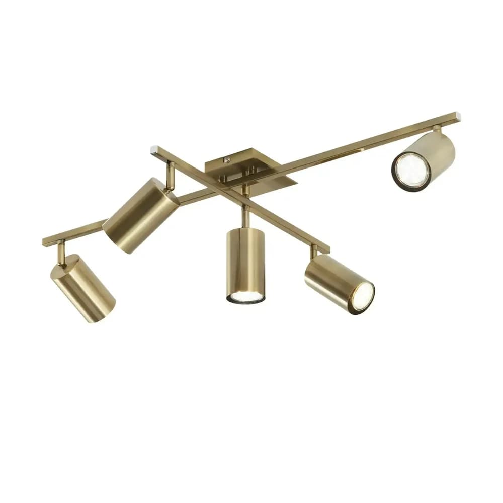 Trio Leuchten Deckenleuchte Marley 612400504, Metall Altmessing, exklusiv Leucht - Bronze