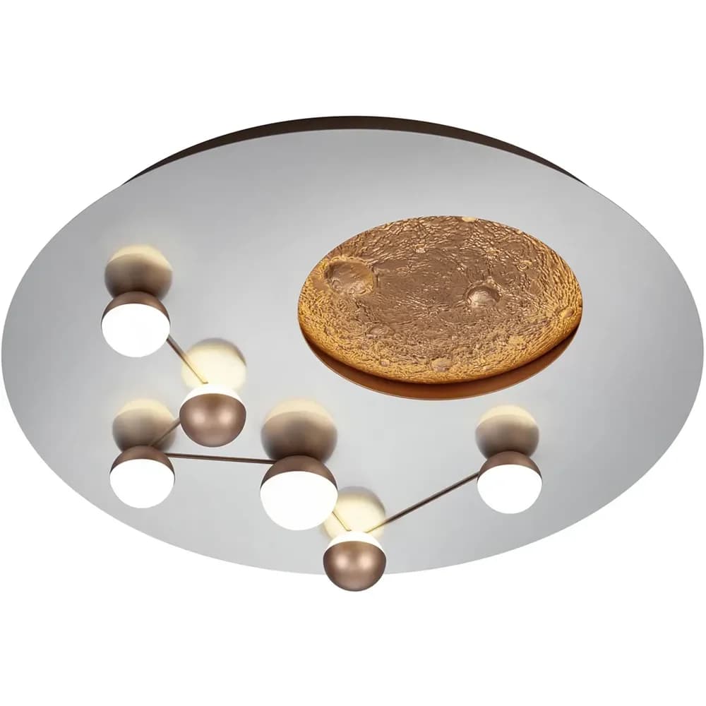 Trio Leuchten LED Deckenleuchte Zodiac 644810107, Metall Nickel matt, inkl. 42 W - Silber