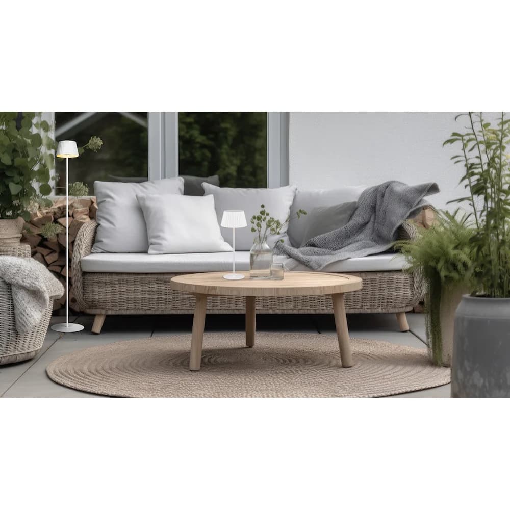 Reality Leuchten Akku LED-Stehlampe SUAREZ, H 120 cm - Weiß - Kunststoff - dimmbar