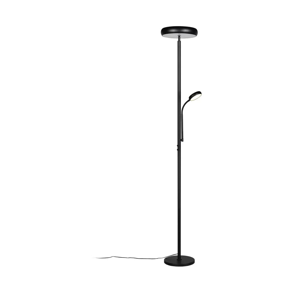 LED Stehlampe Standleuchte Bürolampe Schwarz dimmbar Fernbedienung H 183 cm