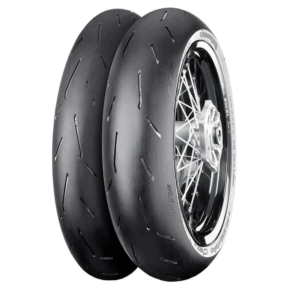 Continental Motorradreifen ContiAttack SM 2 ( 120/70 R17 TL 58H M/C, Vorderrad ) - Silber