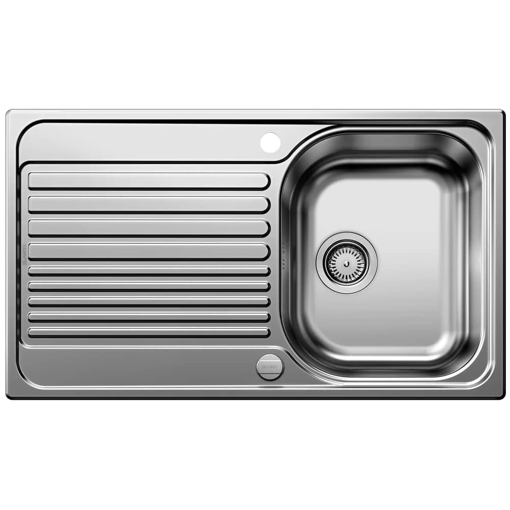 BLANCO 526335 Edelstahlspüle TIPO 45 S mit Ablauffernbedienung / Auflagespüle / Spüle - Silber