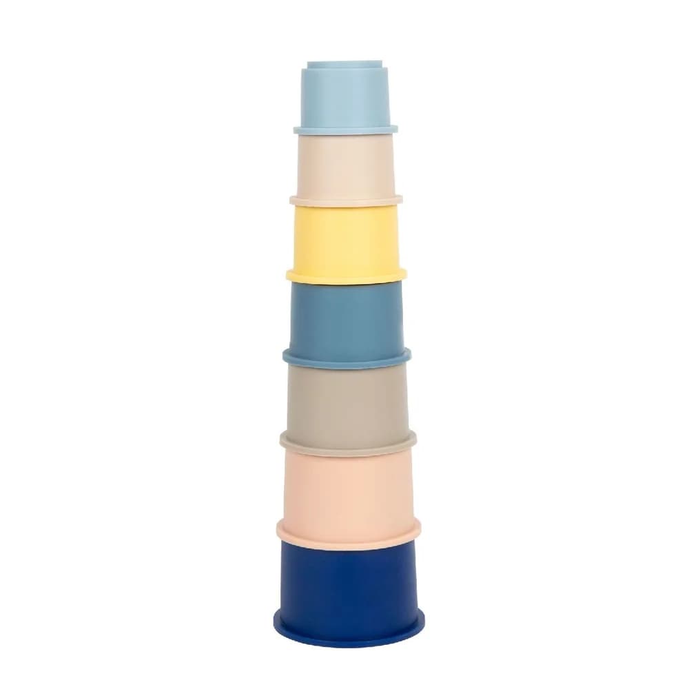 small foot GmbH & Co. KG Spiel small foot Stapelbecher Pyramide Silikon mehrfarbig 7 Stück