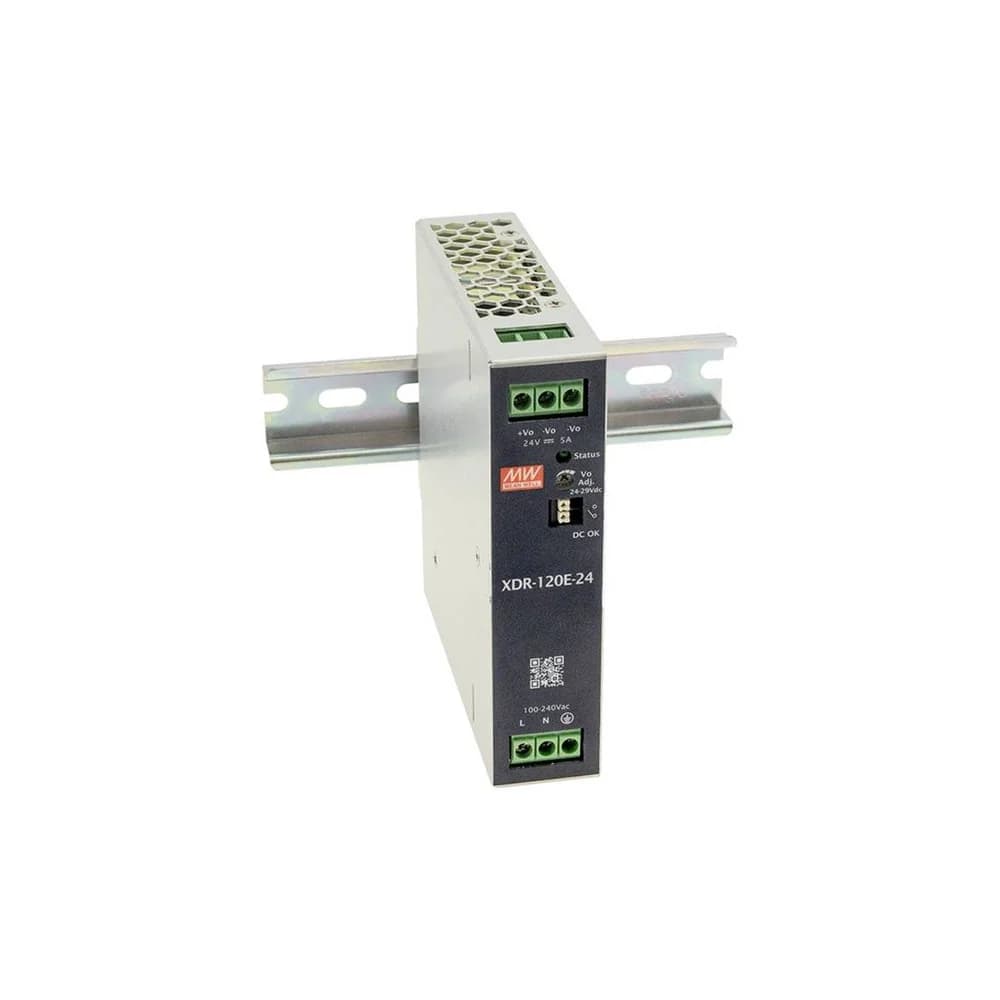 MEANWELL XDR-120E-24 AC-DC-Industrienetzteil Hutschiene 120W 24V 5A