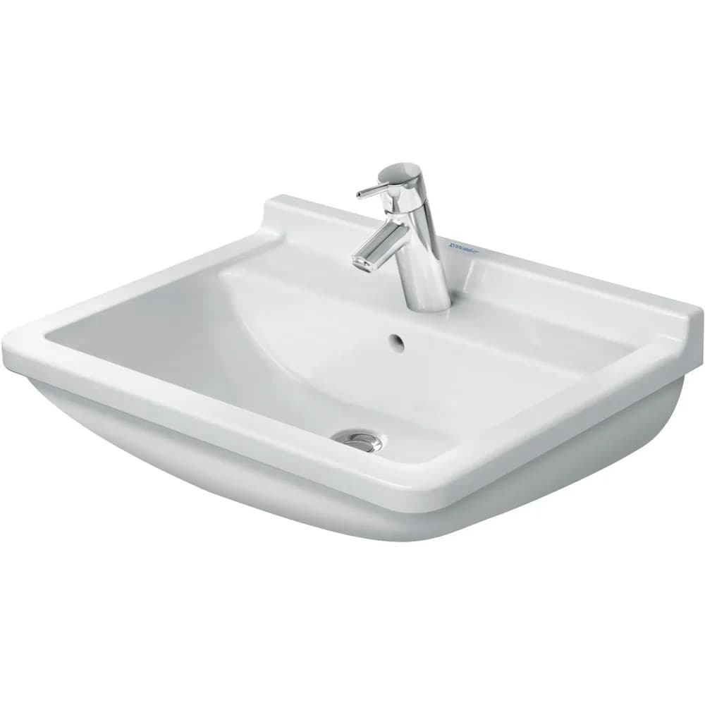 Duravit Waschtisch Starck 3 60cm, 1 Hahnloch, 0300600000, Farbe: Weiß
