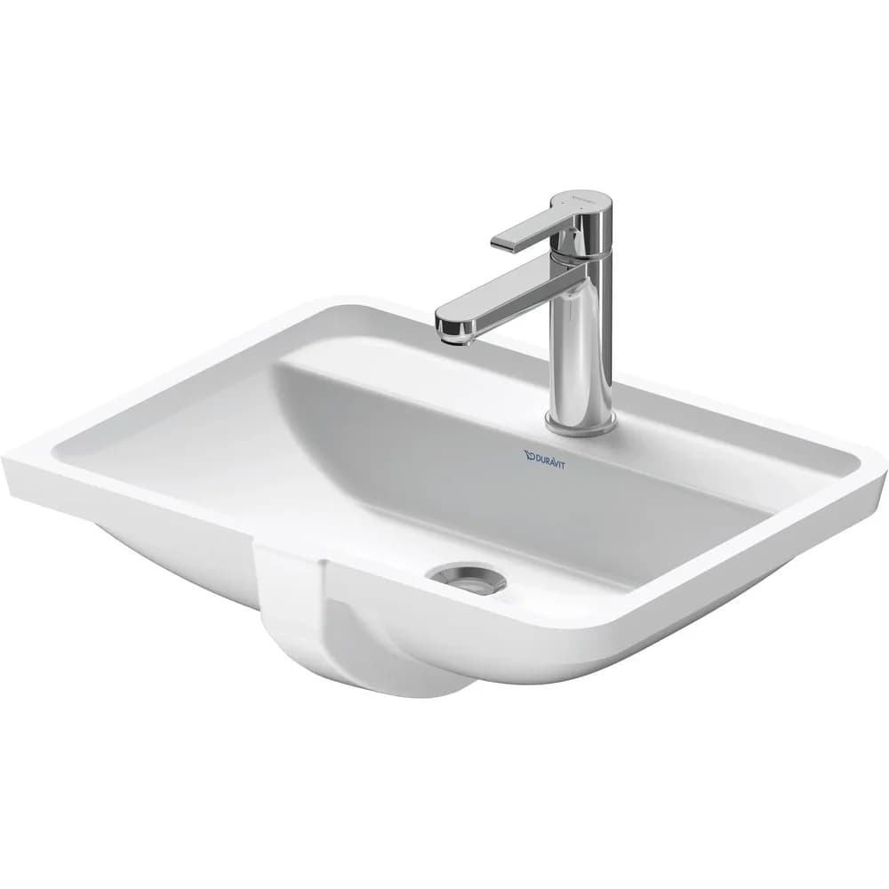Duravit Einbauwaschtisch Starck 3 49cm, 1 Hahnloch, 0302490000, Farbe: Weiß