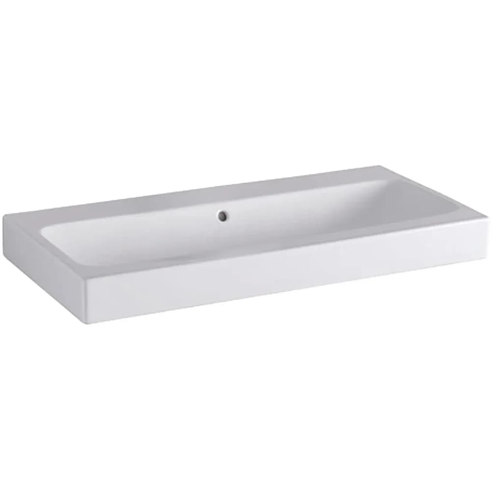 Wandwaschtisch „iCon“, rechteckig 90 × 48,5 cm in weiß alpin
