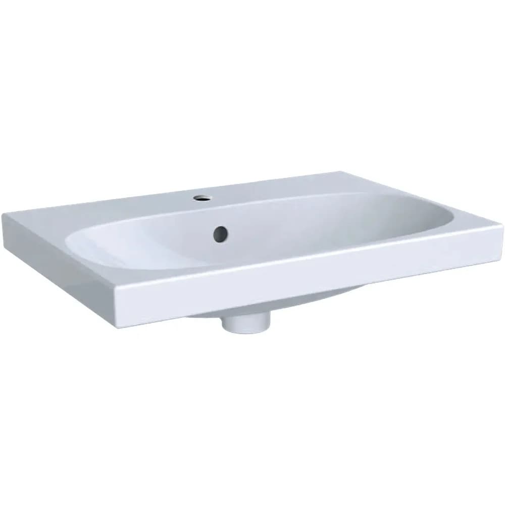 Geberit Acanto WT, verk. Ausladung, 60x42cm m. Hl., m. Ül., weiß