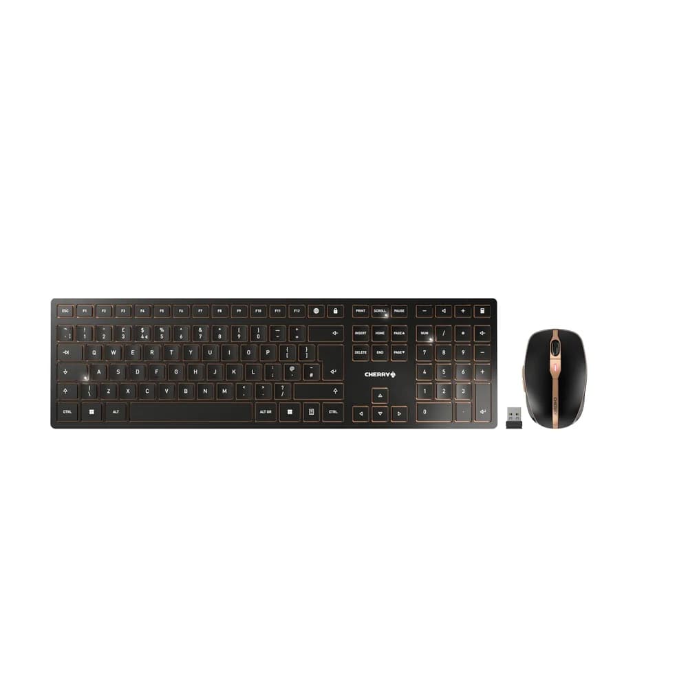 Cherry DW 9100 Slim schwarz/bronze, USB, UK