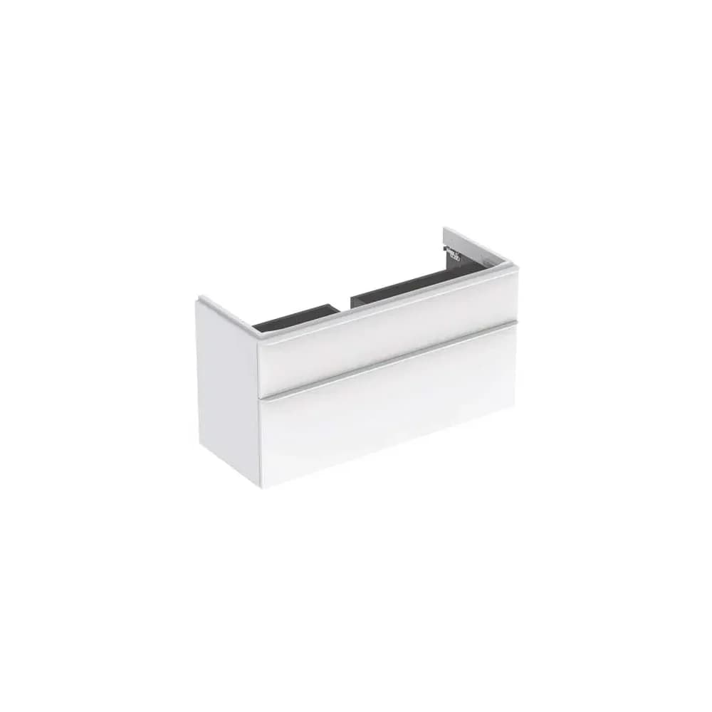 Geberit Smyle US für WT, eckig, m. 2 Schubl. 118,4x61,7x47cm, weiß