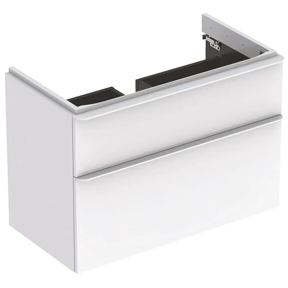 Geberit Smyle US für WT, eckig, m. 2 Schubl. 88,4x61,7x47cm, weiß