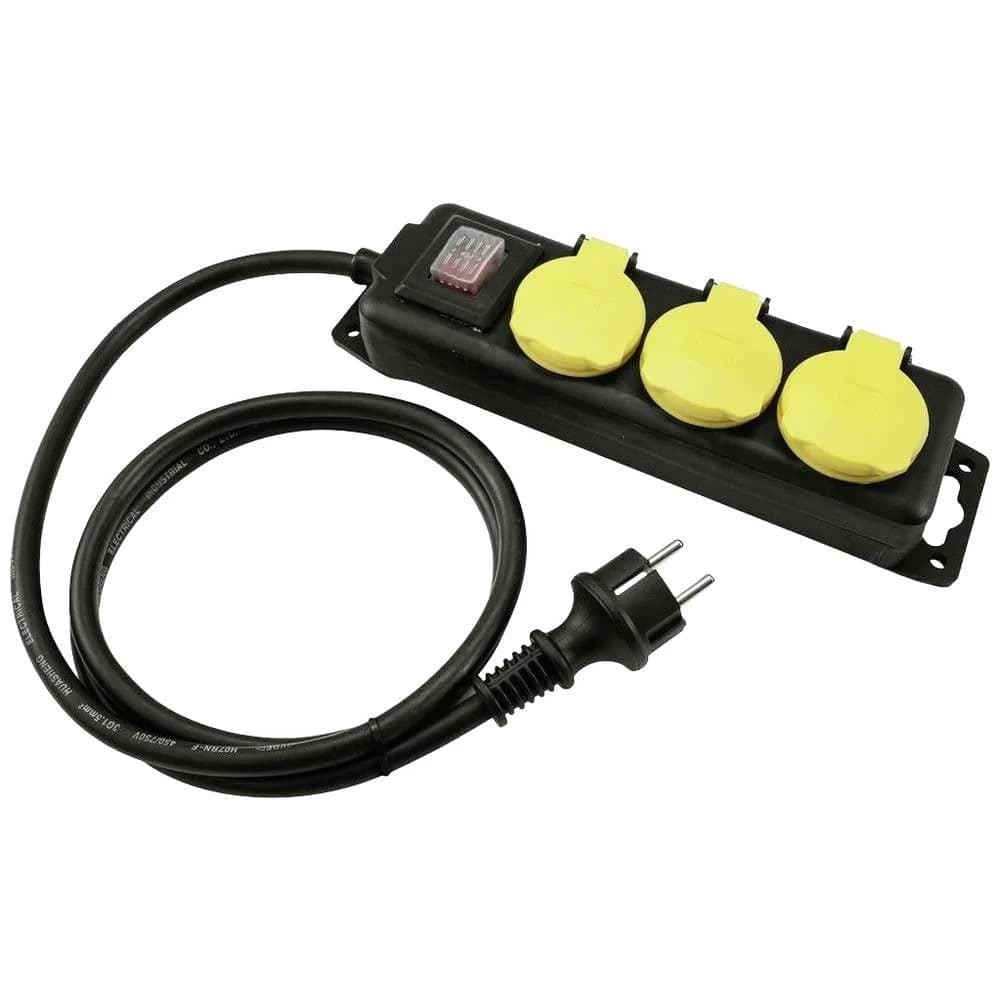 EUROLITE Steckdosenleiste 3-fach IP44 sw 3m