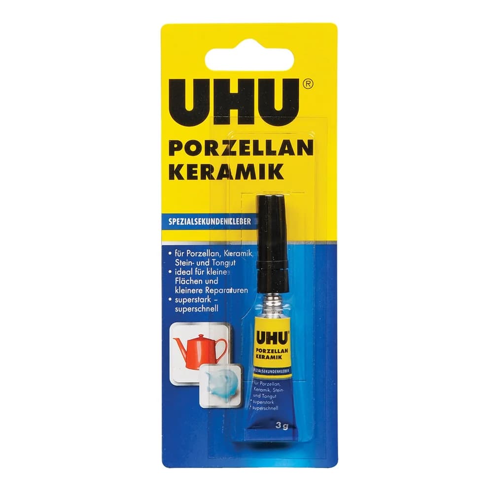 UHU Sekundenkleber Porzellan + Keramik Tube 3g