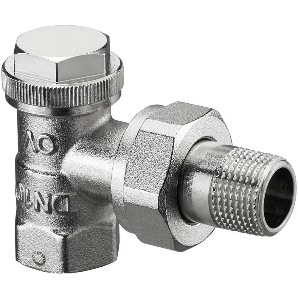 Oventrop Combi 3 Heizkörper-Verschraubung 1090363 DN 20, Eck, Rotguss/Messing vernickelt